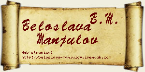 Beloslava Manjulov vizit kartica